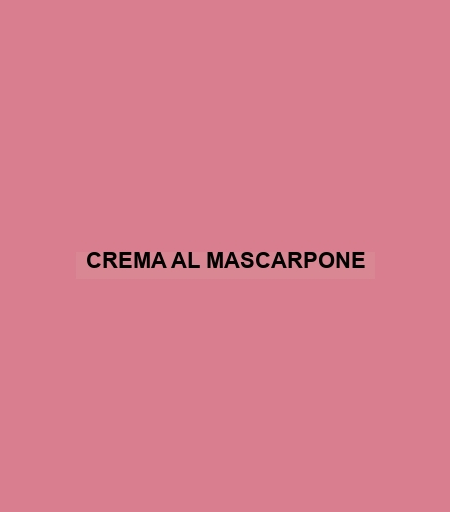 Crema Al Mascarpone