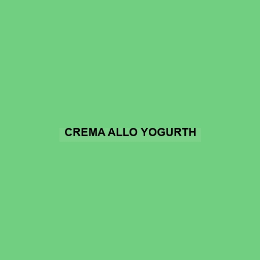 Crema Allo Yogurth