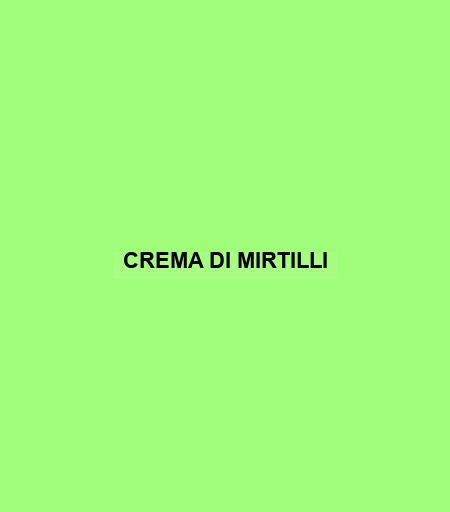 Crema Di Mirtilli