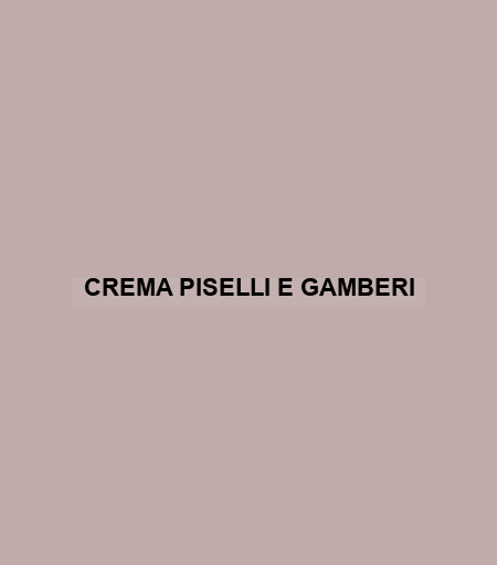 Crema Piselli E Gamberi