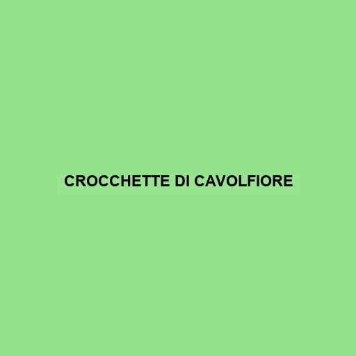 Crocchette Di Cavolfiore