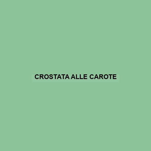 Crostata Alle Carote