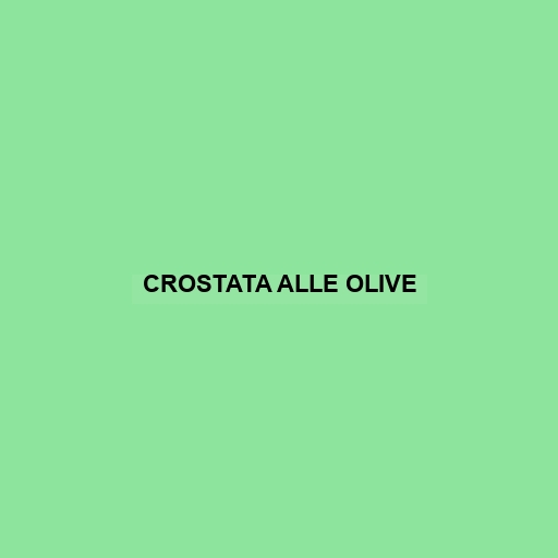 Crostata Alle Olive