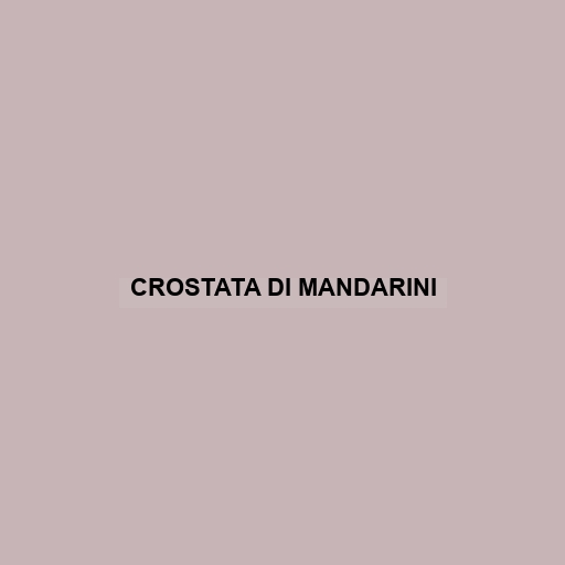 Crostata Di Mandarini