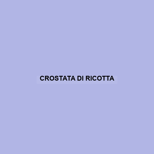 Crostata Di Ricotta