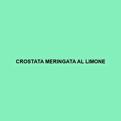 Crostata Meringata Al Limone