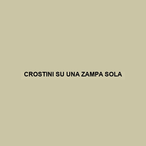 Crostini Su Una Zampa Sola