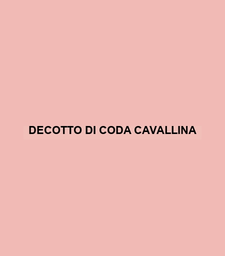 Decotto Di Coda Cavallina