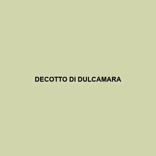 Decotto Di Dulcamara