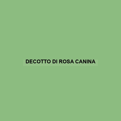 Decotto Di Rosa Canina