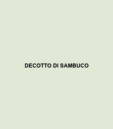 Decotto Di Sambuco