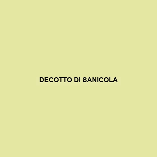 Decotto Di Sanicola