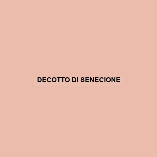 Decotto Di Senecione