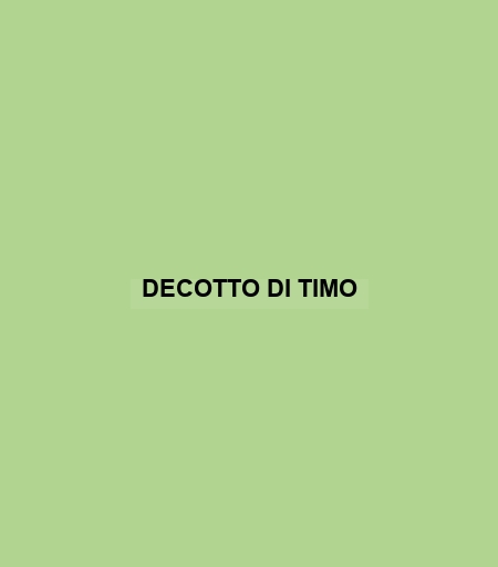 Decotto Di Timo