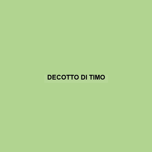 Decotto Di Timo